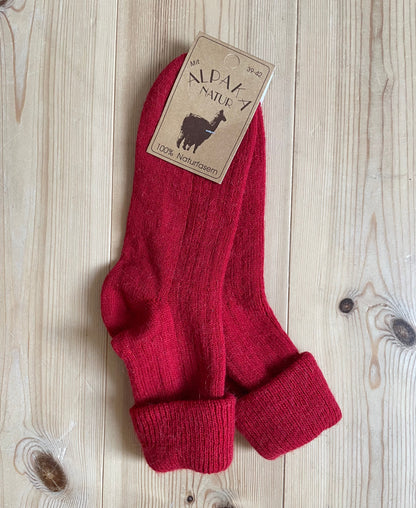 ULDSOKKER ALPAKA - RØDE