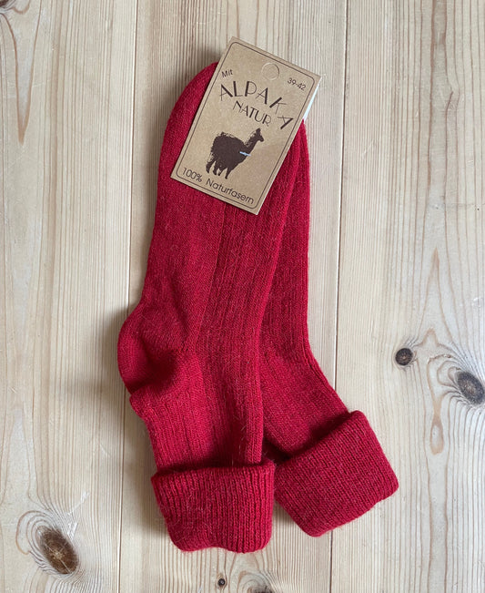 ULDSOKKER ALPAKA - RØDE