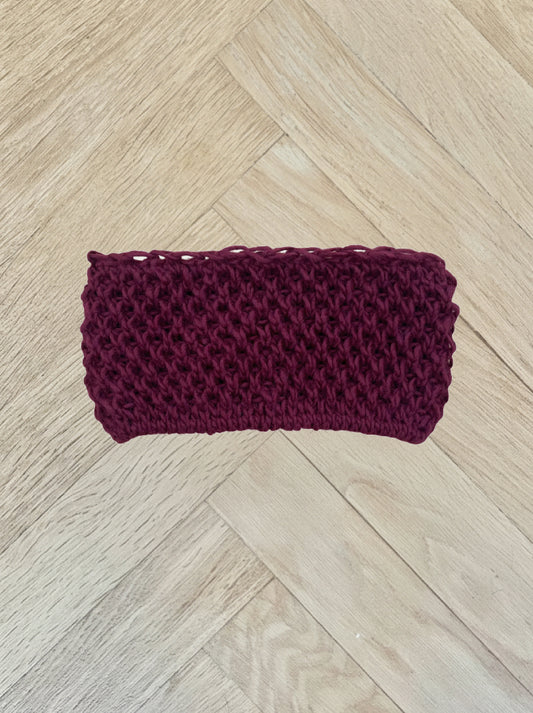 PANDEBÅND AF ULD - MØRKERØD